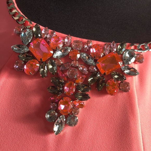 Ted Baker Neon Pink embellished blouse - Picture 3 of 7